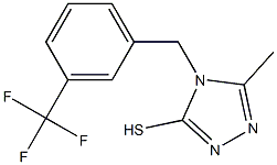 5-methyl-4-{[3-(trifluoromethyl)phenyl]methyl}-4H-1,2,4-triazole-3-thiol Struktur