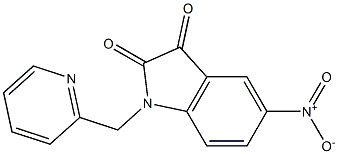 5-nitro-1-(pyridin-2-ylmethyl)-2,3-dihydro-1H-indole-2,3-dione Struktur