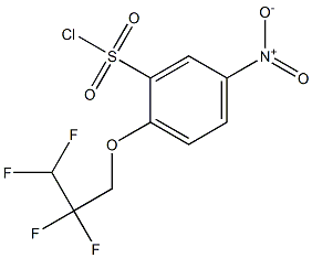 5-nitro-2-(2,2,3,3-tetrafluoropropoxy)benzene-1-sulfonyl chloride Struktur