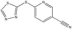 6-(1,3,4-thiadiazol-2-ylsulfanyl)pyridine-3-carbonitrile Struktur