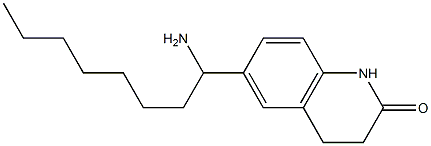 6-(1-aminooctyl)-1,2,3,4-tetrahydroquinolin-2-one Struktur