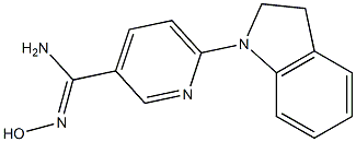 6-(2,3-dihydro-1H-indol-1-yl)-N'-hydroxypyridine-3-carboximidamide Struktur