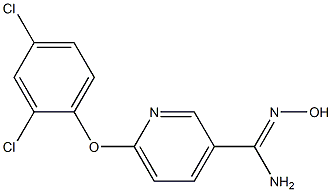 6-(2,4-dichlorophenoxy)-N'-hydroxypyridine-3-carboximidamide Struktur