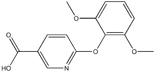 6-(2,6-dimethoxyphenoxy)nicotinic acid Struktur