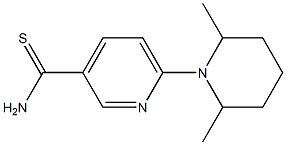 6-(2,6-dimethylpiperidin-1-yl)pyridine-3-carbothioamide Struktur