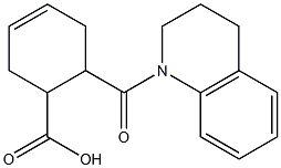 6-(3,4-dihydroquinolin-1(2H)-ylcarbonyl)cyclohex-3-ene-1-carboxylic acid Struktur