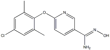 6-(4-chloro-2,6-dimethylphenoxy)-N'-hydroxypyridine-3-carboximidamide Struktur