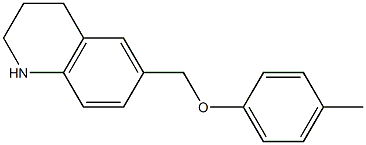 6-(4-methylphenoxymethyl)-1,2,3,4-tetrahydroquinoline Struktur