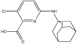 6-(adamantan-1-ylamino)-3-chloropyridine-2-carboxylic acid Struktur