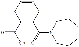 6-(azepan-1-ylcarbonyl)cyclohex-3-ene-1-carboxylic acid Struktur