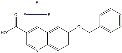 6-(benzyloxy)-4-(trifluoromethyl)quinoline-3-carboxylic acid Struktur