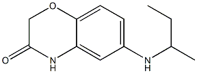 6-(butan-2-ylamino)-3,4-dihydro-2H-1,4-benzoxazin-3-one Struktur