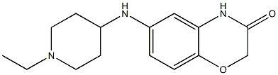 6-[(1-ethylpiperidin-4-yl)amino]-3,4-dihydro-2H-1,4-benzoxazin-3-one Struktur