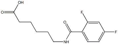 6-[(2,4-difluorobenzoyl)amino]hexanoic acid Struktur