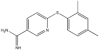 6-[(2,4-dimethylphenyl)sulfanyl]pyridine-3-carboximidamide Struktur