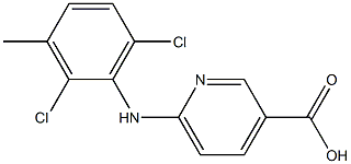 6-[(2,6-dichloro-3-methylphenyl)amino]pyridine-3-carboxylic acid Struktur