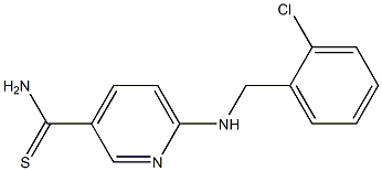 6-[(2-chlorobenzyl)amino]pyridine-3-carbothioamide Struktur