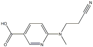 6-[(2-cyanoethyl)(methyl)amino]pyridine-3-carboxylic acid Struktur