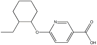 6-[(2-ethylcyclohexyl)oxy]pyridine-3-carboxylic acid Struktur