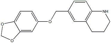 6-[(2H-1,3-benzodioxol-5-yloxy)methyl]-1,2,3,4-tetrahydroquinoline Struktur