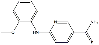 6-[(2-methoxyphenyl)amino]pyridine-3-carbothioamide Struktur