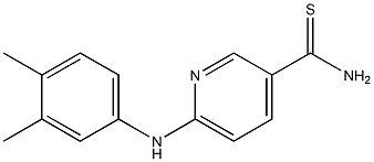 6-[(3,4-dimethylphenyl)amino]pyridine-3-carbothioamide Struktur