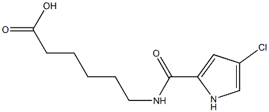 6-[(4-chloro-1H-pyrrol-2-yl)formamido]hexanoic acid Struktur