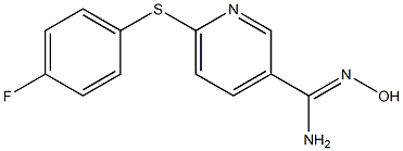 6-[(4-fluorophenyl)sulfanyl]-N'-hydroxypyridine-3-carboximidamide Struktur