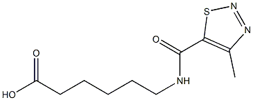 6-[(4-methyl-1,2,3-thiadiazol-5-yl)formamido]hexanoic acid Struktur