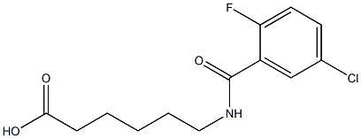 6-[(5-chloro-2-fluorophenyl)formamido]hexanoic acid Struktur