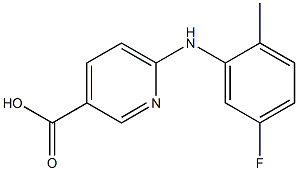 6-[(5-fluoro-2-methylphenyl)amino]pyridine-3-carboxylic acid Struktur