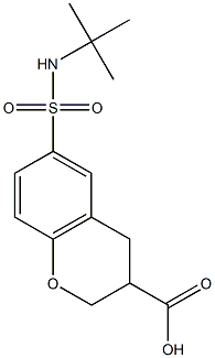 6-[(tert-butylamino)sulfonyl]chromane-3-carboxylic acid Struktur