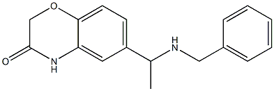 6-[1-(benzylamino)ethyl]-3,4-dihydro-2H-1,4-benzoxazin-3-one Struktur