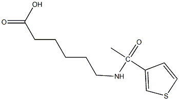 6-[1-(thiophen-3-yl)acetamido]hexanoic acid Struktur