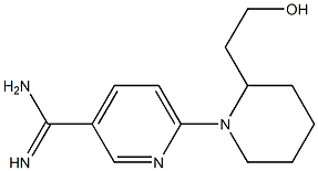 6-[2-(2-hydroxyethyl)piperidin-1-yl]pyridine-3-carboximidamide Struktur