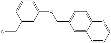 6-[3-(chloromethyl)phenoxymethyl]quinoline Struktur