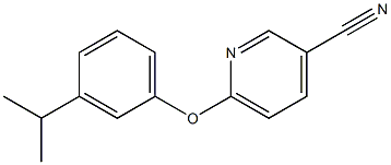 6-[3-(propan-2-yl)phenoxy]pyridine-3-carbonitrile Struktur