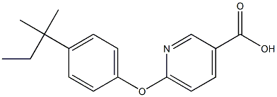 6-[4-(2-methylbutan-2-yl)phenoxy]pyridine-3-carboxylic acid Struktur