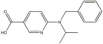 6-[benzyl(propan-2-yl)amino]pyridine-3-carboxylic acid Struktur