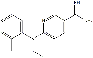 6-[ethyl(2-methylphenyl)amino]pyridine-3-carboximidamide Struktur