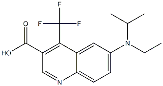 6-[ethyl(isopropyl)amino]-4-(trifluoromethyl)quinoline-3-carboxylic acid Struktur