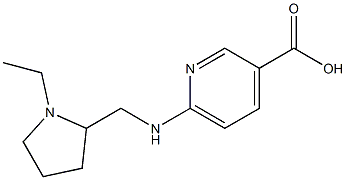 6-{[(1-ethylpyrrolidin-2-yl)methyl]amino}pyridine-3-carboxylic acid Struktur