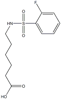 6-{[(2-fluorophenyl)sulfonyl]amino}hexanoic acid Struktur