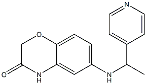 6-{[1-(pyridin-4-yl)ethyl]amino}-3,4-dihydro-2H-1,4-benzoxazin-3-one Struktur