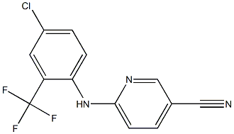 6-{[4-chloro-2-(trifluoromethyl)phenyl]amino}pyridine-3-carbonitrile Struktur