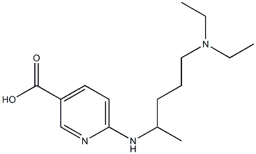 6-{[5-(diethylamino)pentan-2-yl]amino}pyridine-3-carboxylic acid Struktur