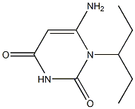 6-amino-1-(pentan-3-yl)-1,2,3,4-tetrahydropyrimidine-2,4-dione Struktur