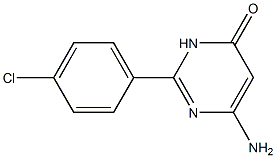 6-amino-2-(4-chlorophenyl)-3,4-dihydropyrimidin-4-one Struktur