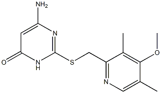 6-amino-2-{[(4-methoxy-3,5-dimethylpyridin-2-yl)methyl]sulfanyl}-3,4-dihydropyrimidin-4-one Struktur