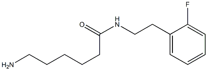 6-amino-N-[2-(2-fluorophenyl)ethyl]hexanamide Struktur